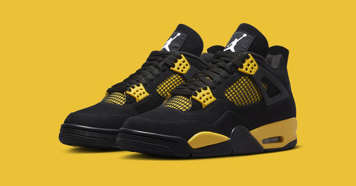 Air Jordan 4 ブラック/イエロー　サンダー Jordan 4 Retro Thunder (2023) (TD) – BQ7670-017 – DE